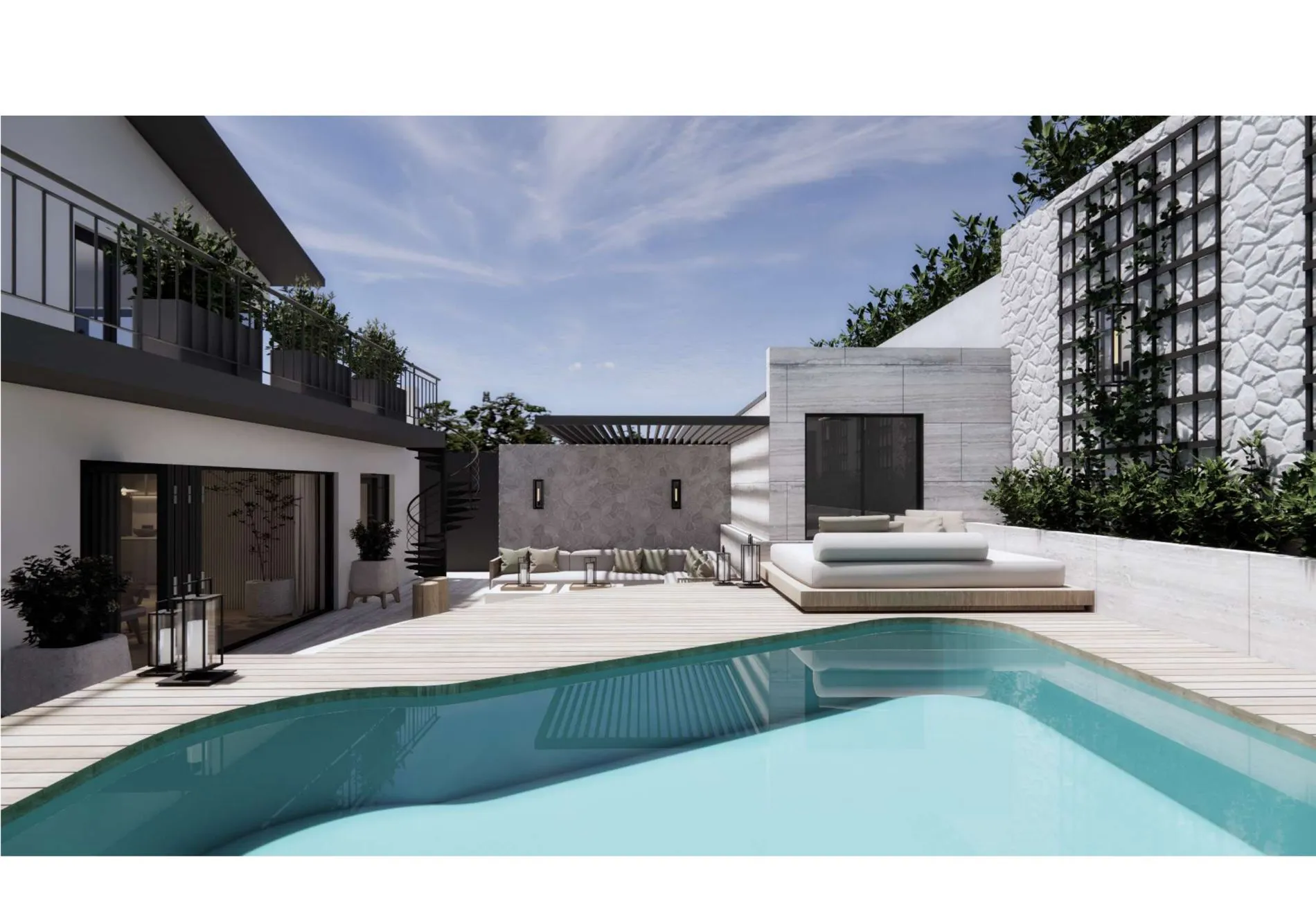 Child-friendly villa Cape Town — heated pool deck and kids play area
